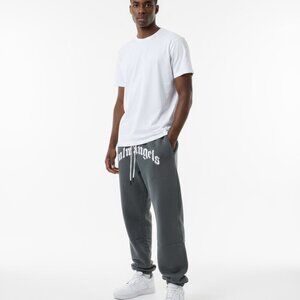Palm Angels Curved Logo Men's Sweatpants Authentic